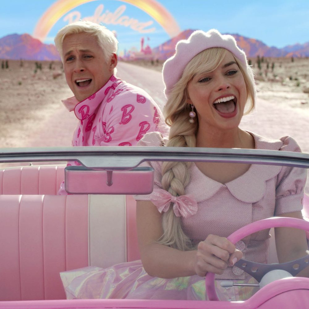 This mage released by Warner Bros. Pictures shows Ryan Gosling, left, and Margot Robbie in a scene from "Barbie." (Warner Bros. Pictures via AP)